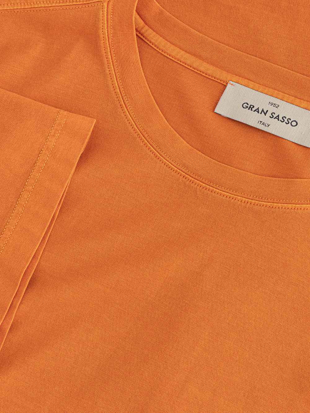 T-Shirt in Cotone Arancione Gran Sasso