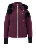 Giubbino Corto in Tessuto Bordeaux con Pompom Moose Knuckles