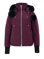 Giubbino Corto in Tessuto Bordeaux con Pompom Moose Knuckles