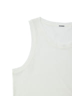 Canotta Bianca in Cotone Garzato Jil Sander
