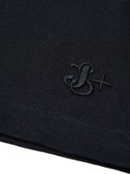 T-Shirt Nera Maniche Lunghe con Logo Ricamo Jil Sander