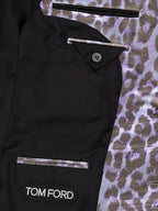 Tom Ford Giacca Monopetto Uomo - Maculata Viola e Nero