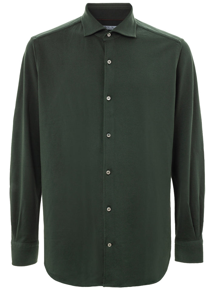 Camicia Loro Piana Verde in Cotone