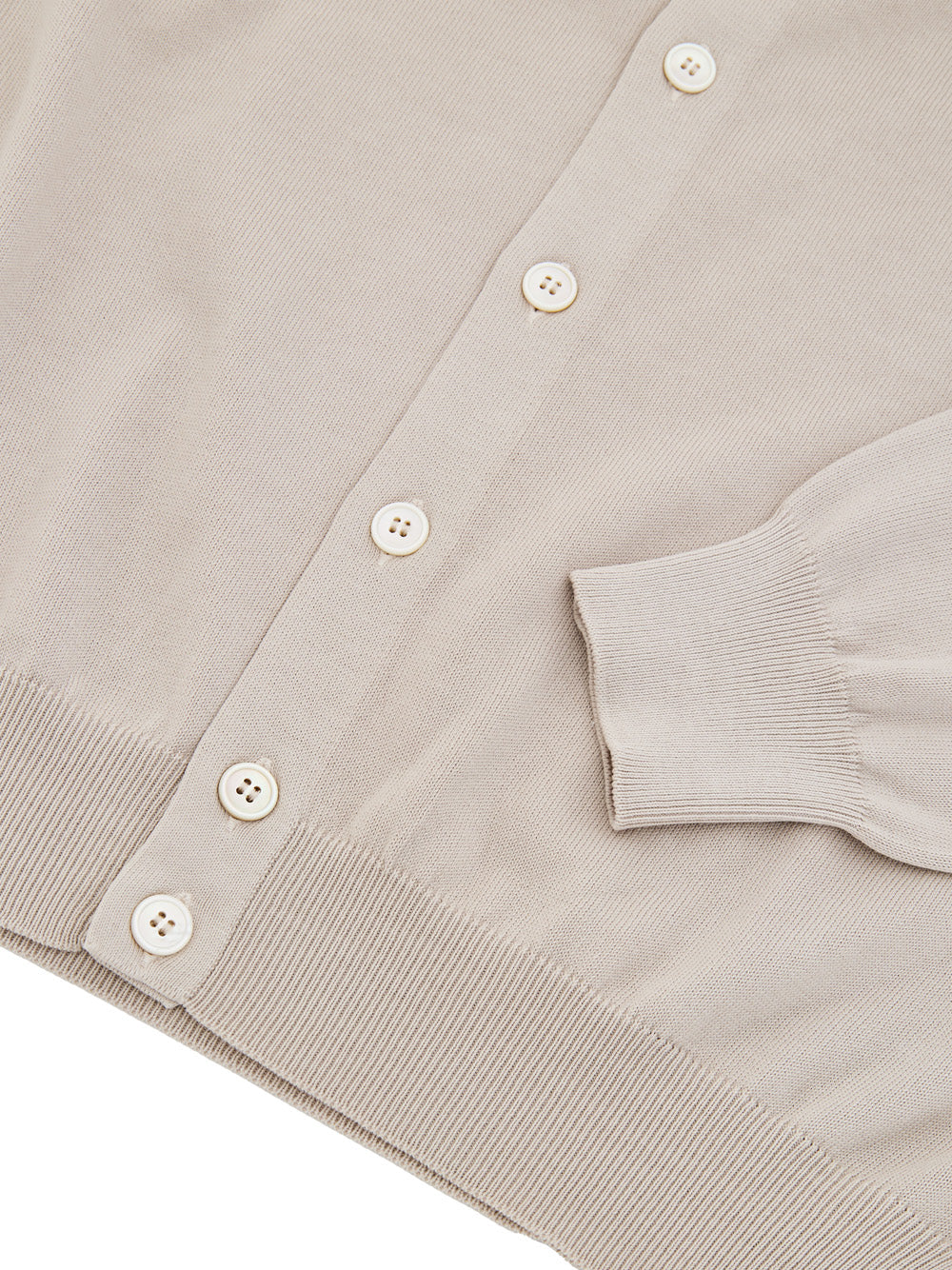 Maglione Cardigan in Cotone Beige Gran Sasso