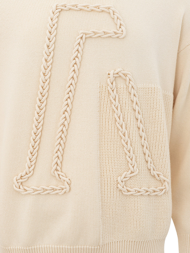 Jersey de mezcla de lana con macrobordado Emporio Armani