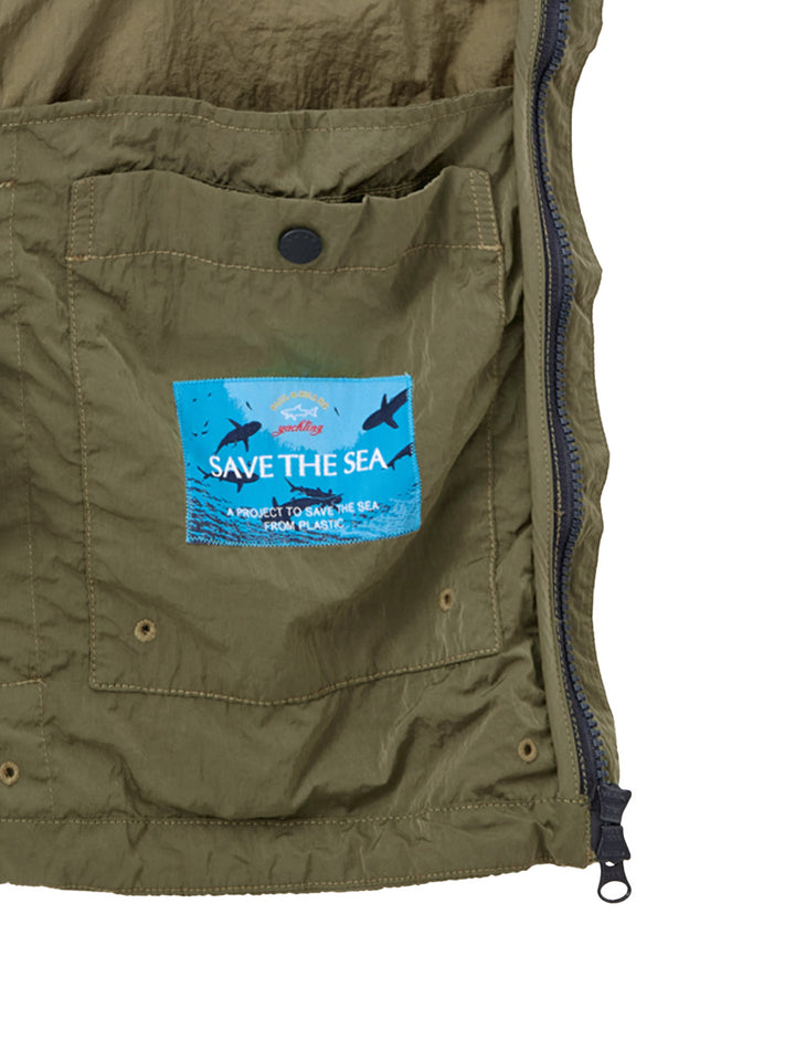 Giubbino Leggero in Tessuto Tecnico Verde Paul & Shark