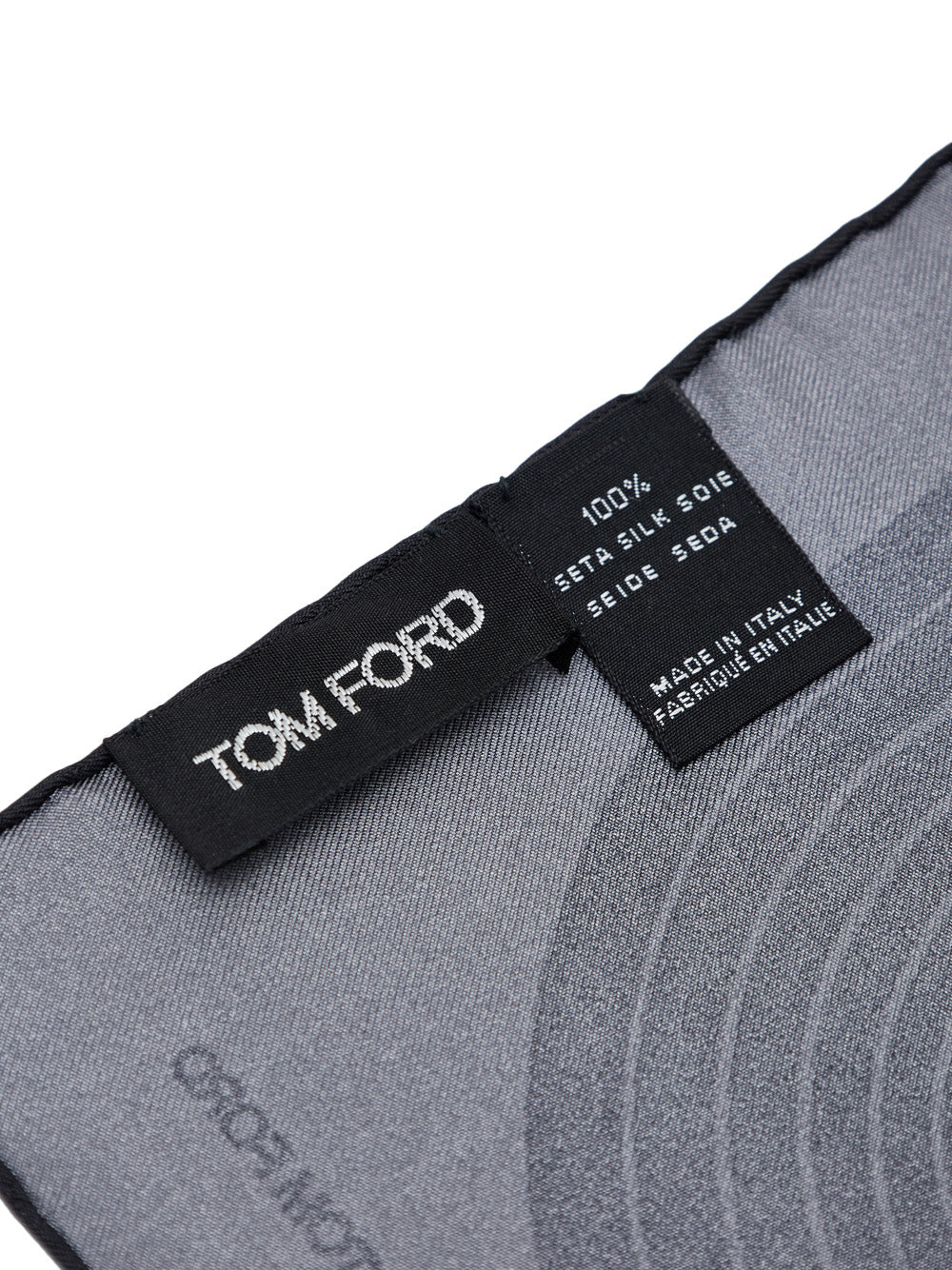 Fazzoletto da Taschino in Seta Grigio Scuro Tom Ford