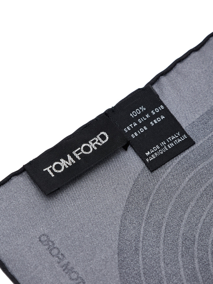 Fazzoletto da Taschino in Seta Grigio Scuro Tom Ford