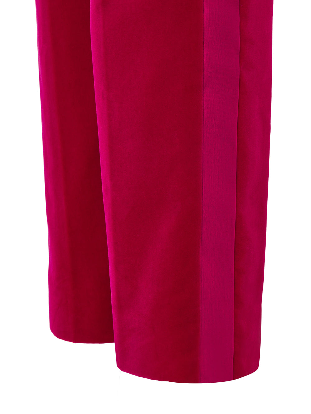 Pantalone Smoking in Ciniglia Fucsia con Banda in Raso Tom Ford