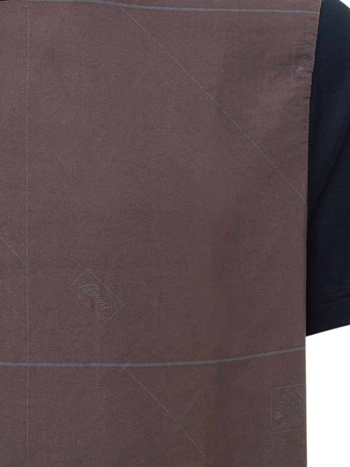 T-Shirt with Brioni Silk Panel