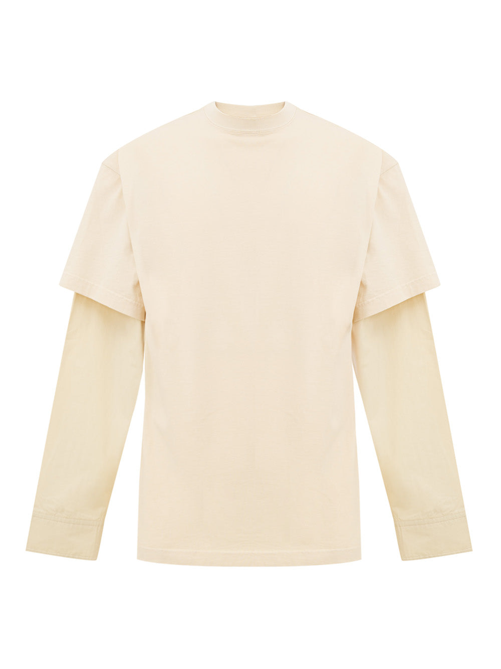 Layered T-Shirt Color Crema Balenciaga