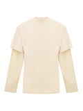 Layered T-Shirt Color Crema Balenciaga