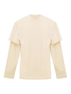 Layered T-Shirt Color Crema Balenciaga