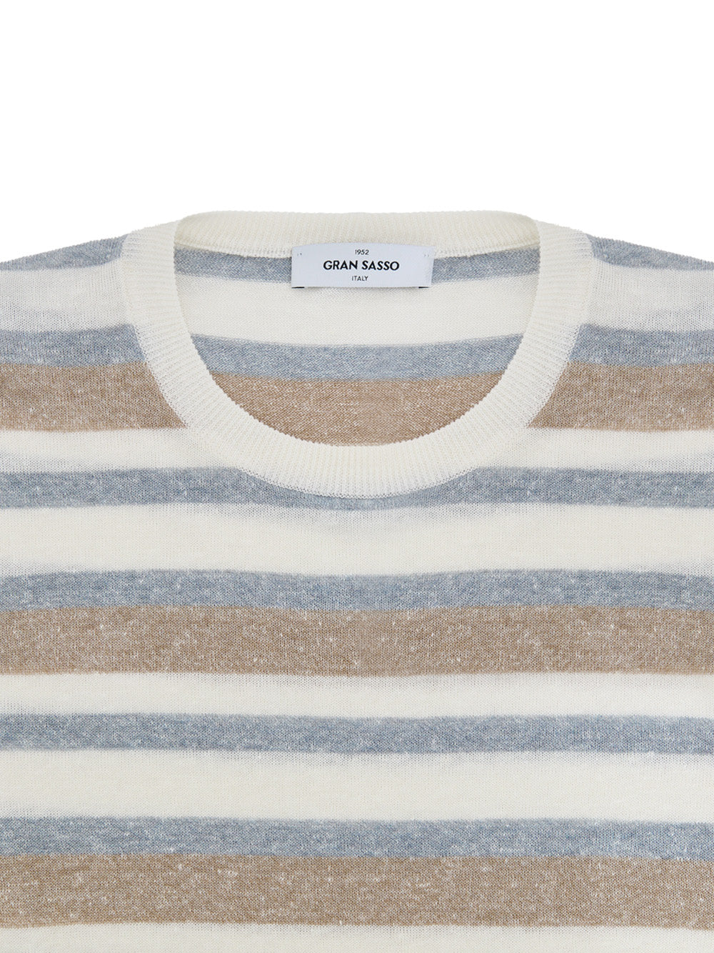 Maglia Girocollo Multicolor in Misto Lino Gran Sasso