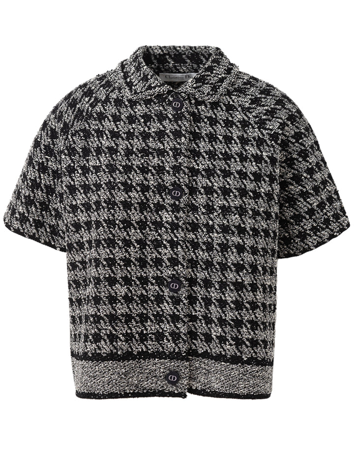 Dior Houndstooth Short-Sleeved Jacket