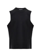 T-shirt Smanicata in Cotone Nero Dolce & Gabbana