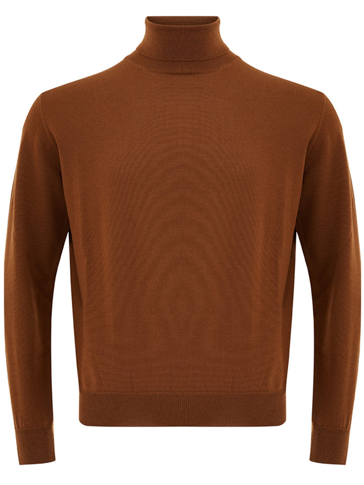 Ferrante Brown Turtleneck Sweater