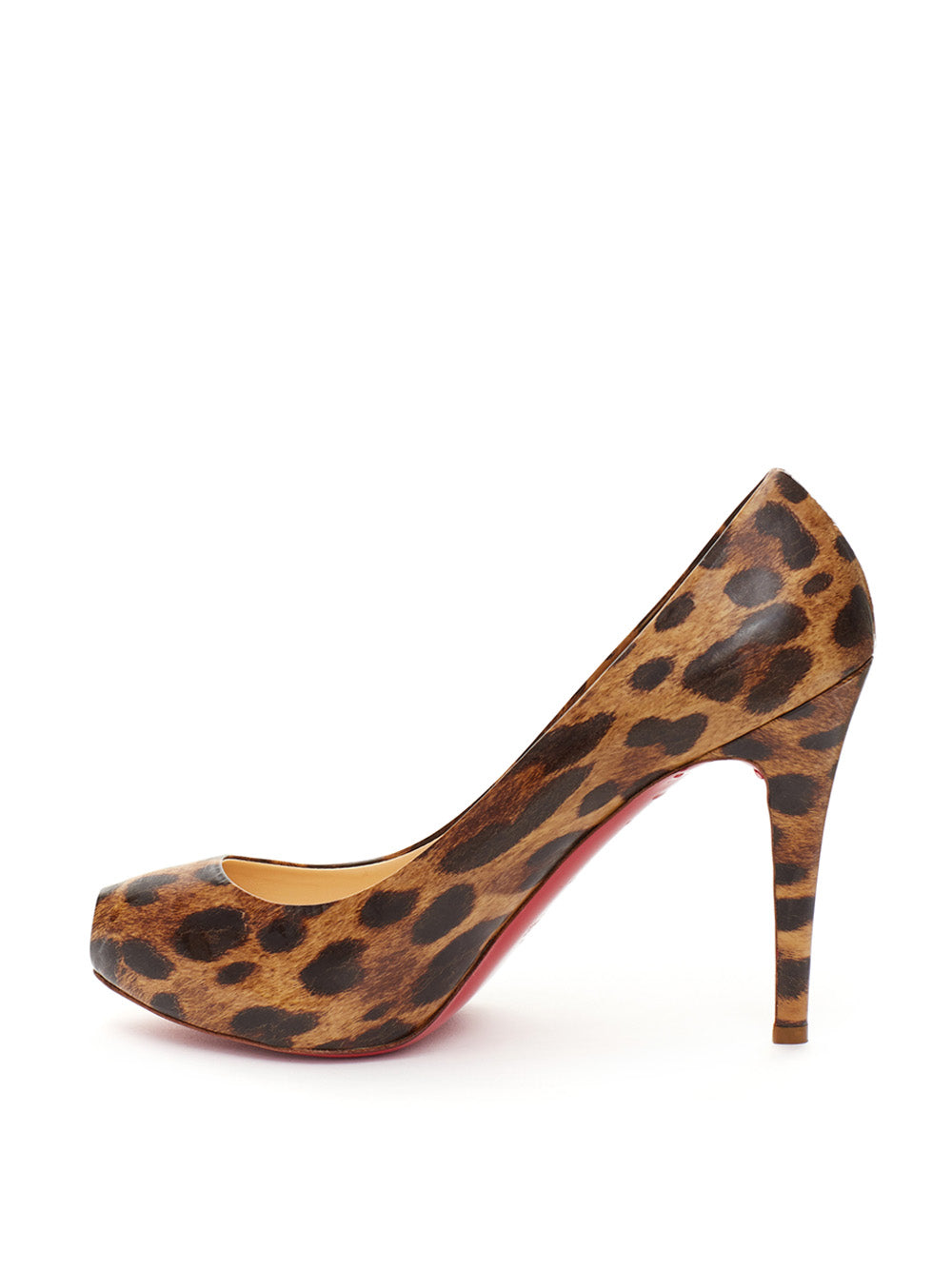 Zapatos de tacón con estampado de leopardo y punta abierta