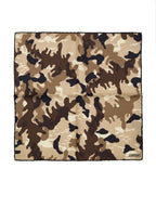 Fazzoletto da Taschino in Seta Beige con Stampa Camouflage Tom Ford