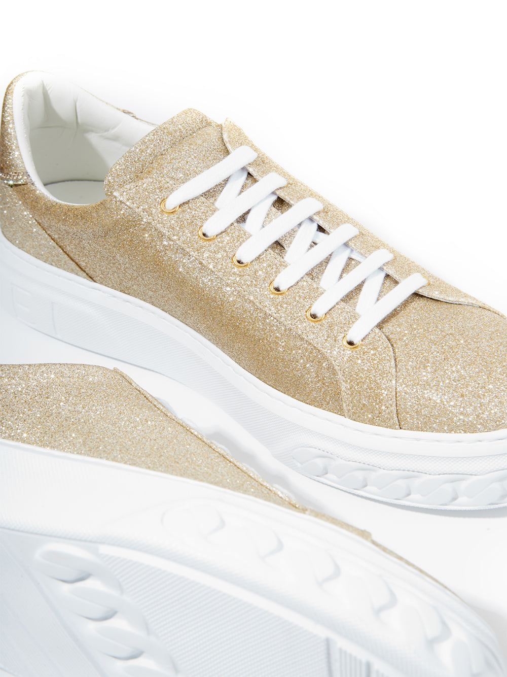 Sneakers Off Road Glitter Oro Casadei