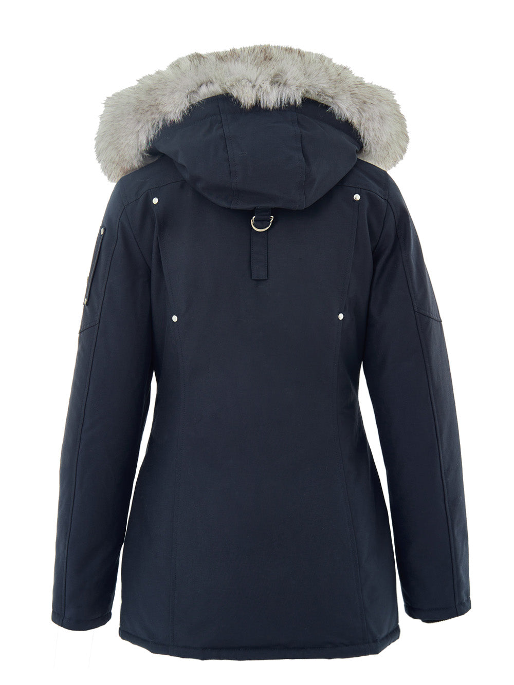 Field Jacket con Collo Pelliccia in Blu Moose Knuckles