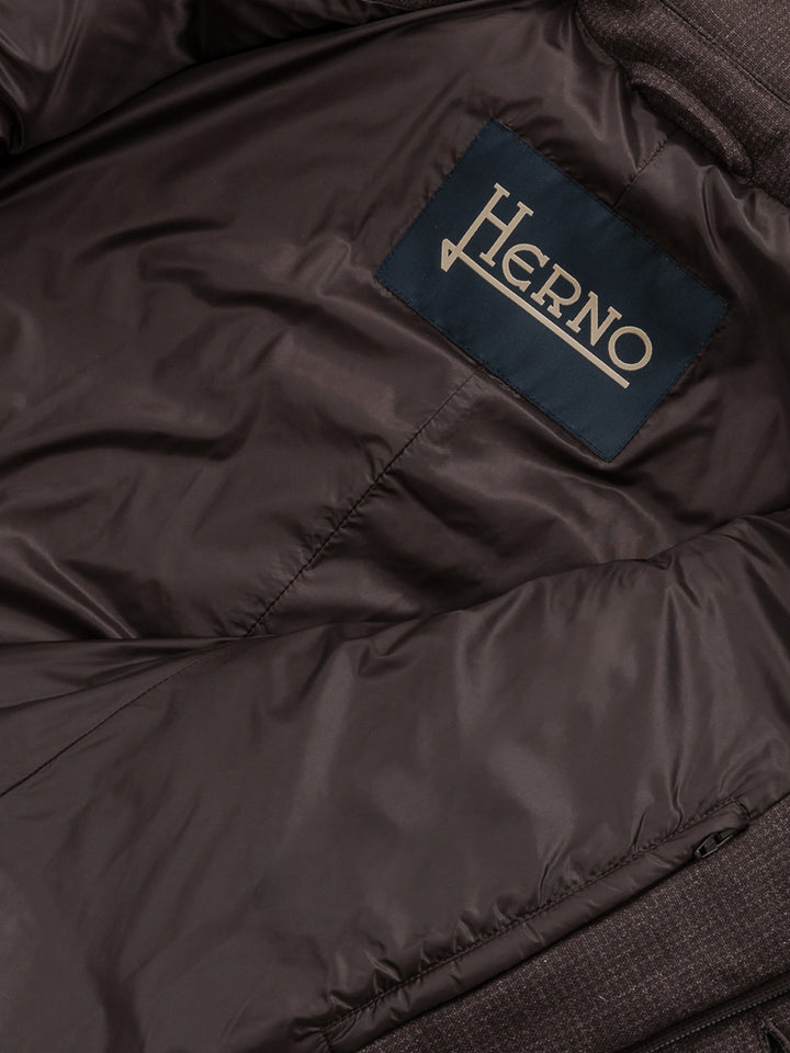 Cappotto imbottito con colletto Herno