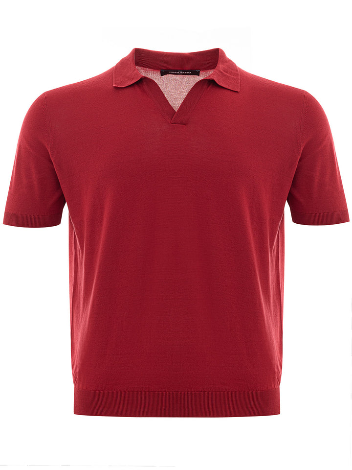 Buttonless Tennis Polo Shirt in Gran Sasso Silk