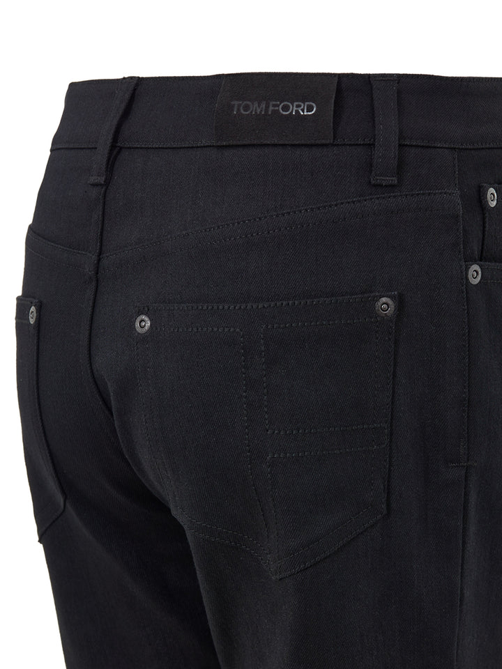 Jeans Skinny in Denim Nero Stretch Tom Ford