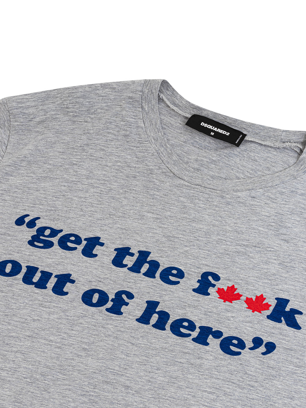 T-Shirt in Cotone con Stampa 'Get the f**k..' Dsquared2