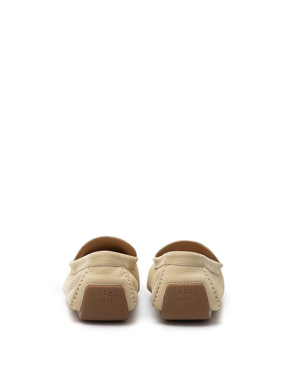 Beige Bally suede moccasin