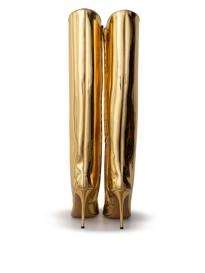 Shiny Iridescent Gold-Colored Boots Alexandre Vauthier