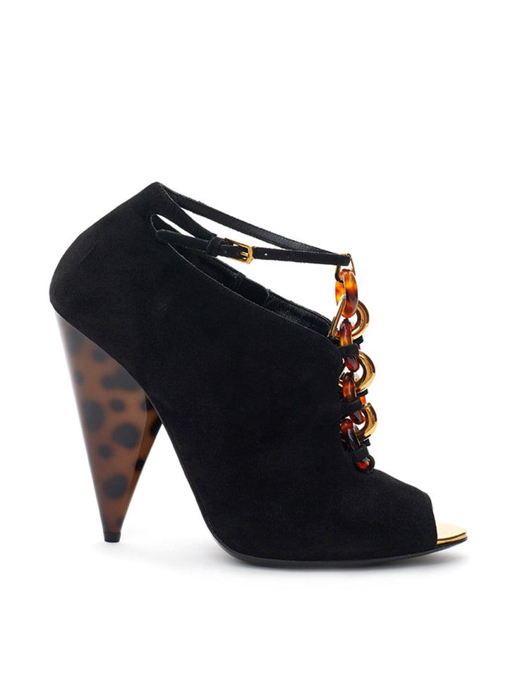 Tom Ford Suede Open Toe Ankle Boots