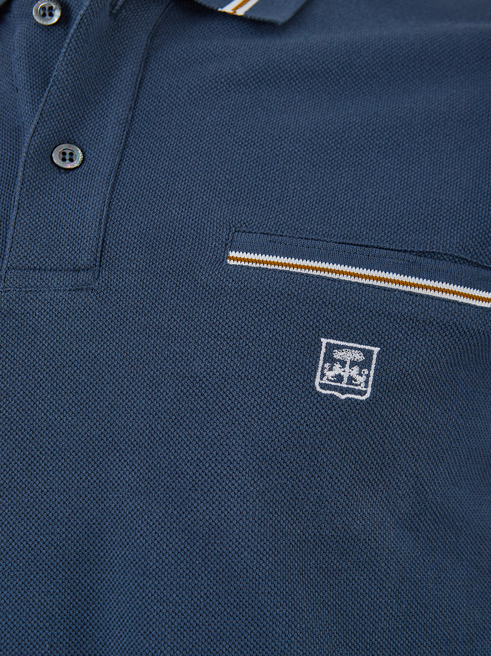 Corneliani Blue Piquet Polo Shirt