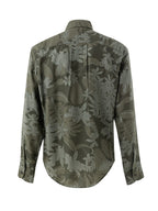 Camicia Stampa Floreale in Verde Tom Ford