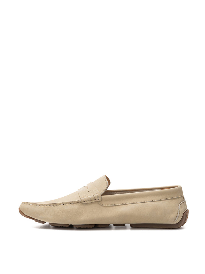 Penny moccasin in Bally beige suede