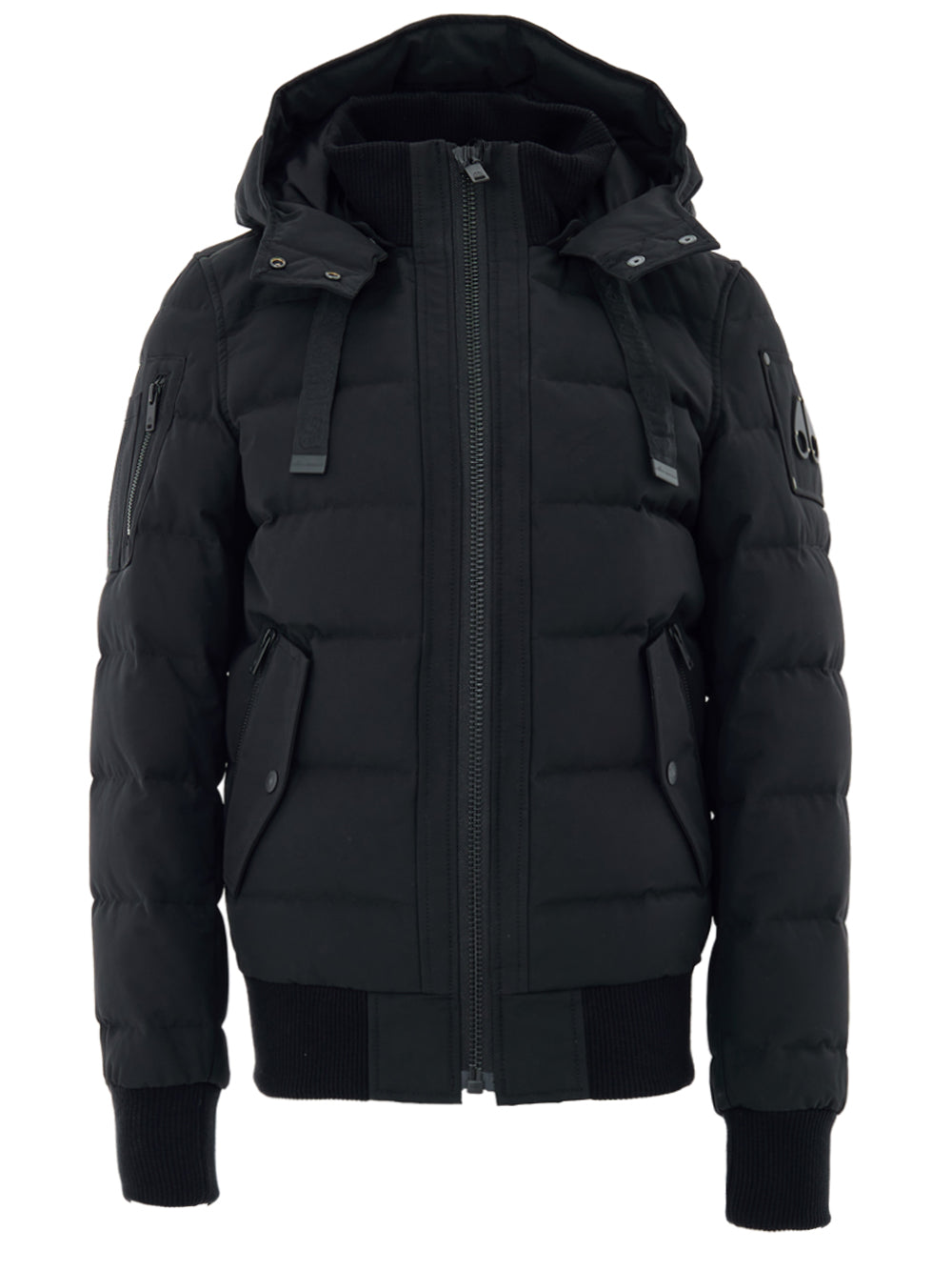 Giubbino Bomber Imbottito in Nero Moose Knuckles