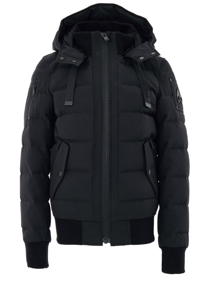 Giubbino Bomber Imbottito in Nero Moose Knuckles