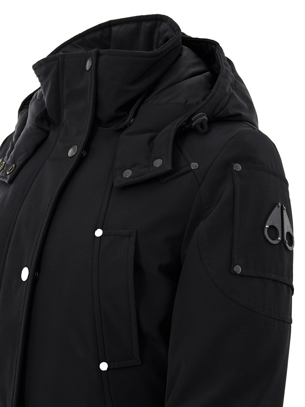 Field Jacket con Cappuccio in Nero Moose Knuckles