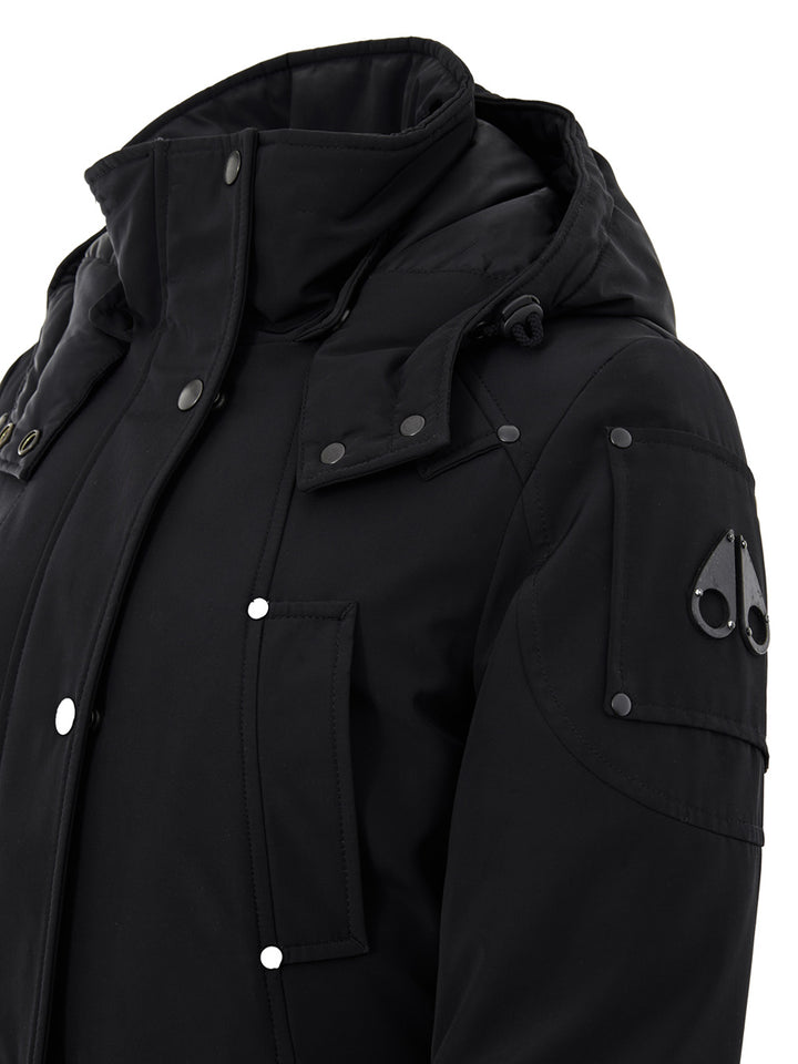 Field Jacket con Cappuccio in Nero Moose Knuckles