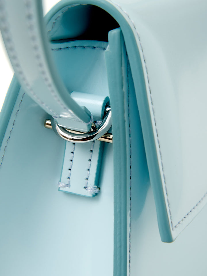 Le Bambino Long Jacquemus light blue leather bag