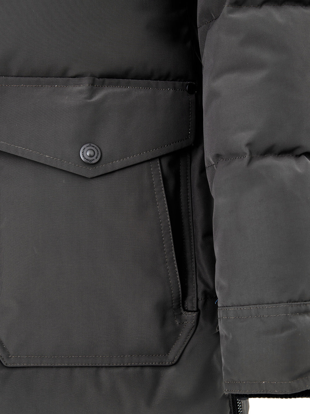 Giubbino Lungo Imbottito in Grigio Moose Knuckles