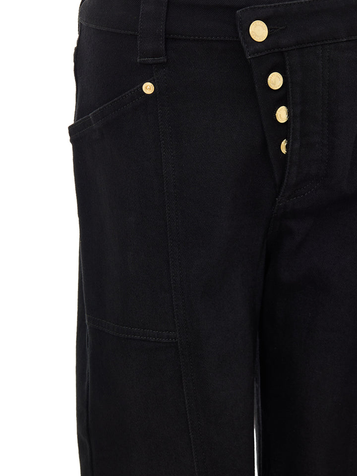 Jeans Svasati in Denim Nero Stretch Tom Ford