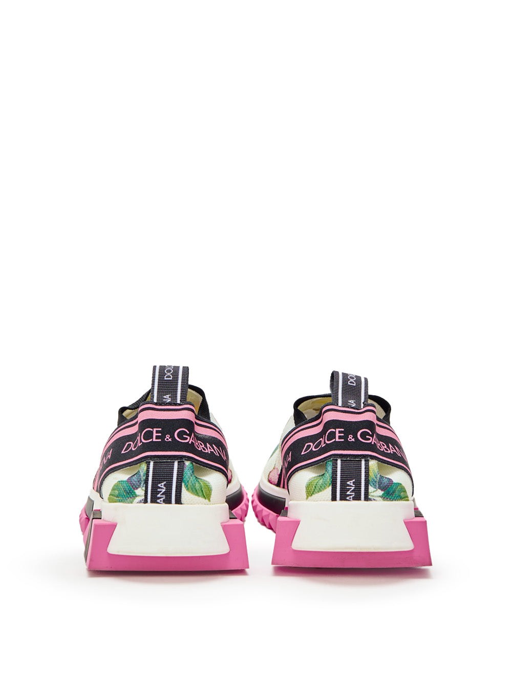 Sneakers in Maglina con Stampa Rose Dolce & Gabbana