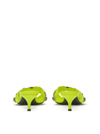Sandali Slippers Mule Cagole in Giallo Fluo Balenciaga