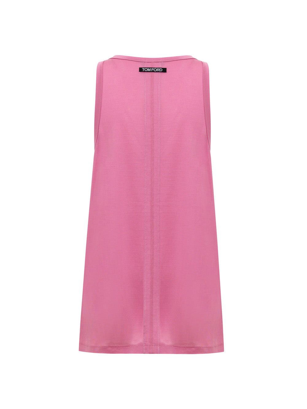 Top smanicato in seta rosa Tom Ford