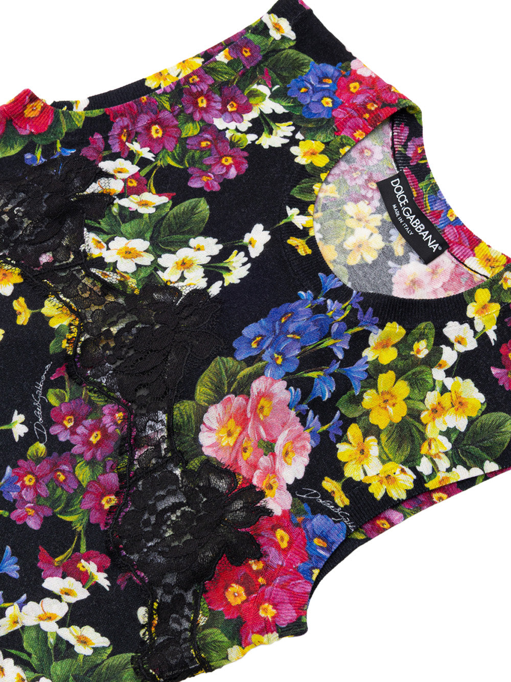 Top Knitwear Stampa Fiori Dolce & Gabbana
