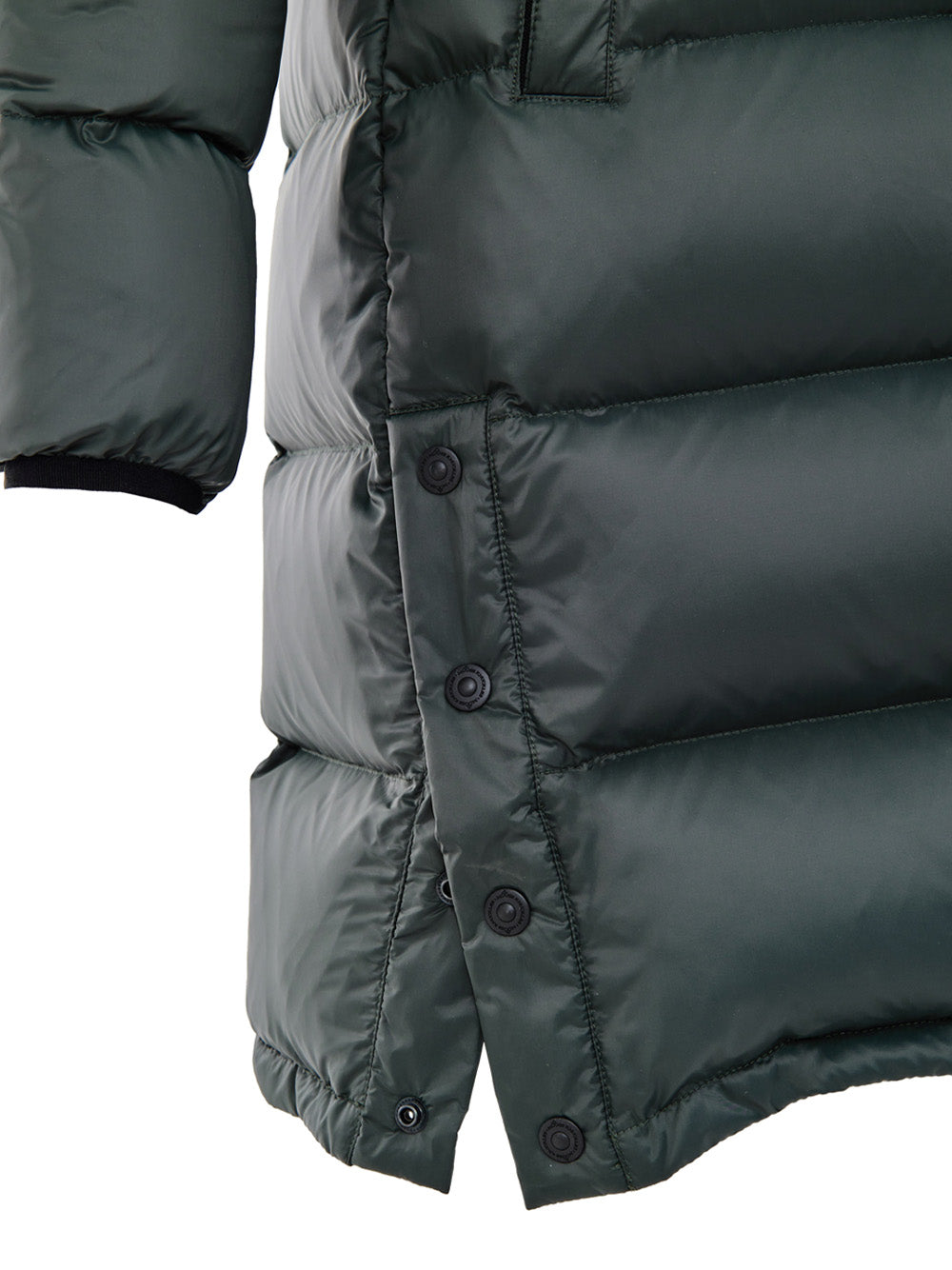 Piumino Imbottito Lungo in Verde Moose Knuckles