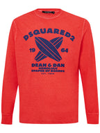 T-Shirt Maniche Lunghe con Stampa Dsquared2