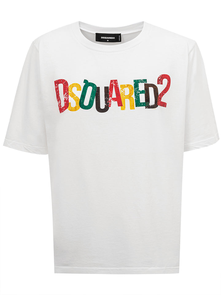 T-Shirt Logo Multicolor Dsquared2.