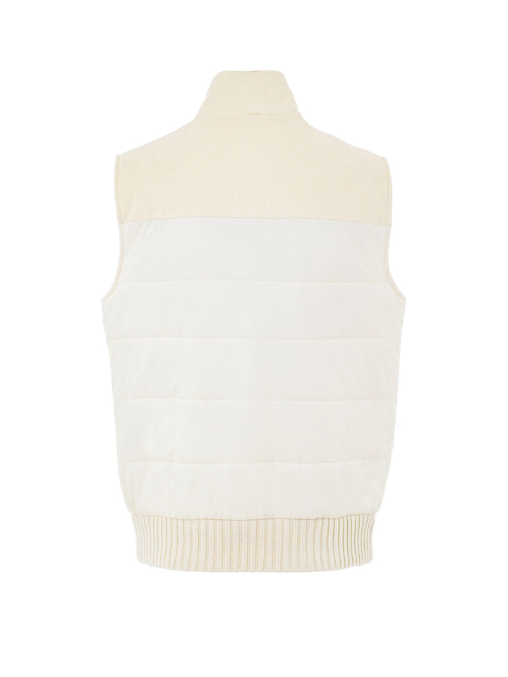 Giubbino Smanicato Imbottito Bianco Gran Sasso